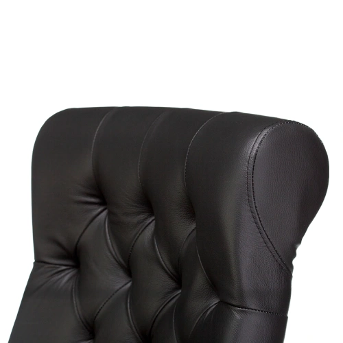 Кресло Бюрократ T-9928WALNUT (кожа черная)